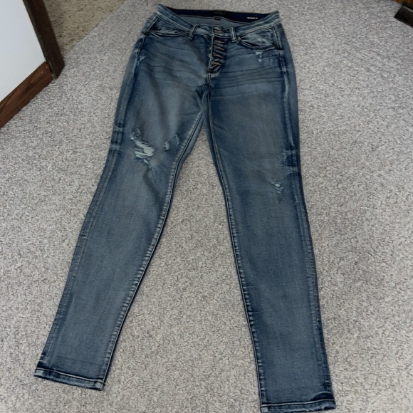 Judy Blue Mid Rise Boyfriend Jeans - Picture 3 of 4